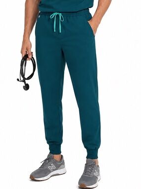FIGS Tansen Scrub Pants Men’s LT Large Tall Caribbean Blue FIONx Stretch